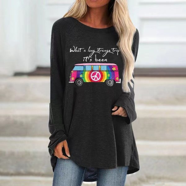 What A Long Strange Trip Printed Women's T-shirt